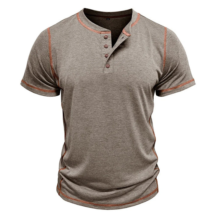 Bardwell - T-shirt Henley morbida al tatto
