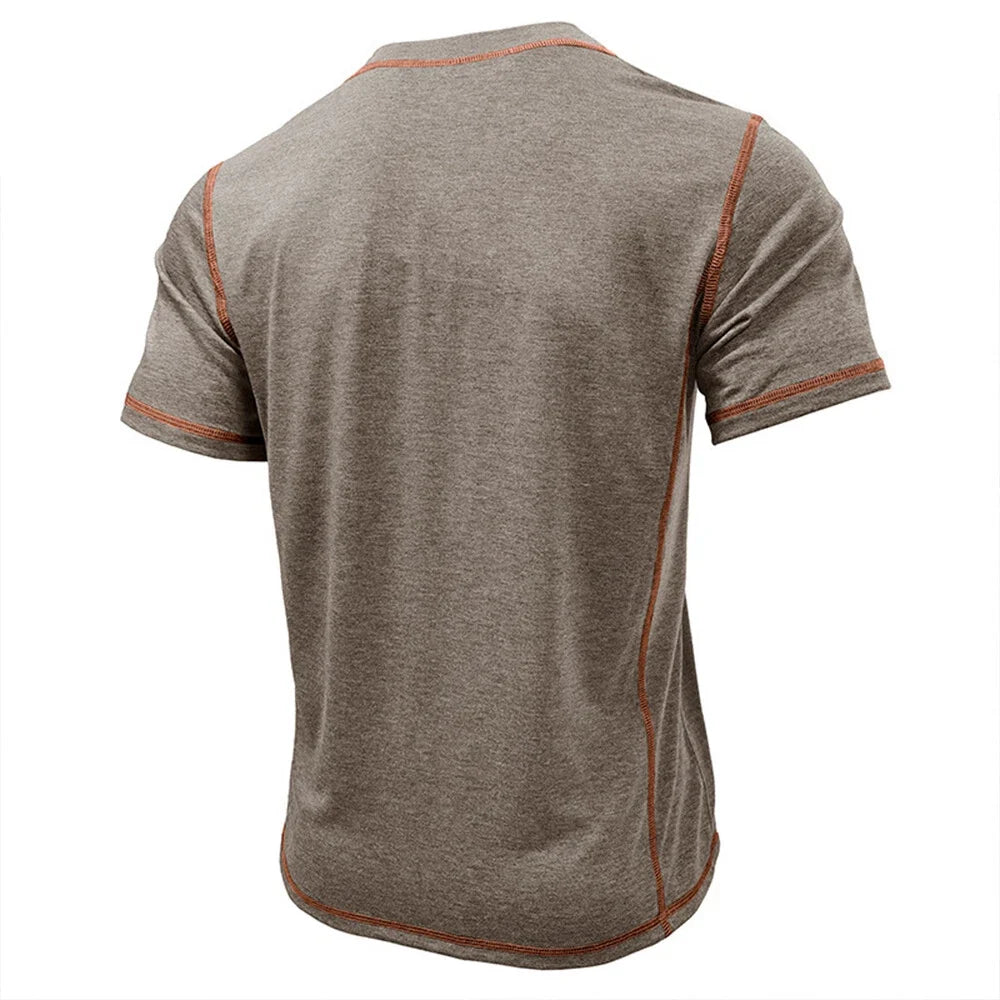 Bardwell - T-shirt Henley morbida al tatto
