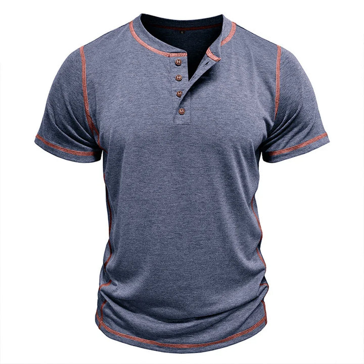 Bardwell - T-shirt Henley morbida al tatto