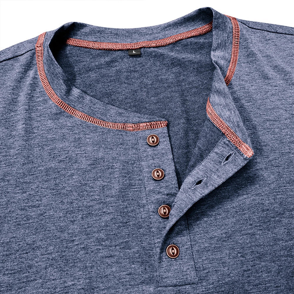 Bardwell - T-shirt Henley morbida al tatto