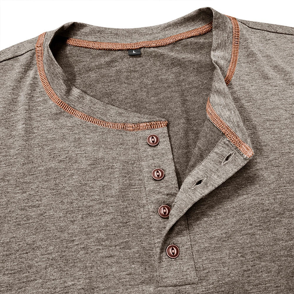 Bardwell - T-shirt Henley morbida al tatto