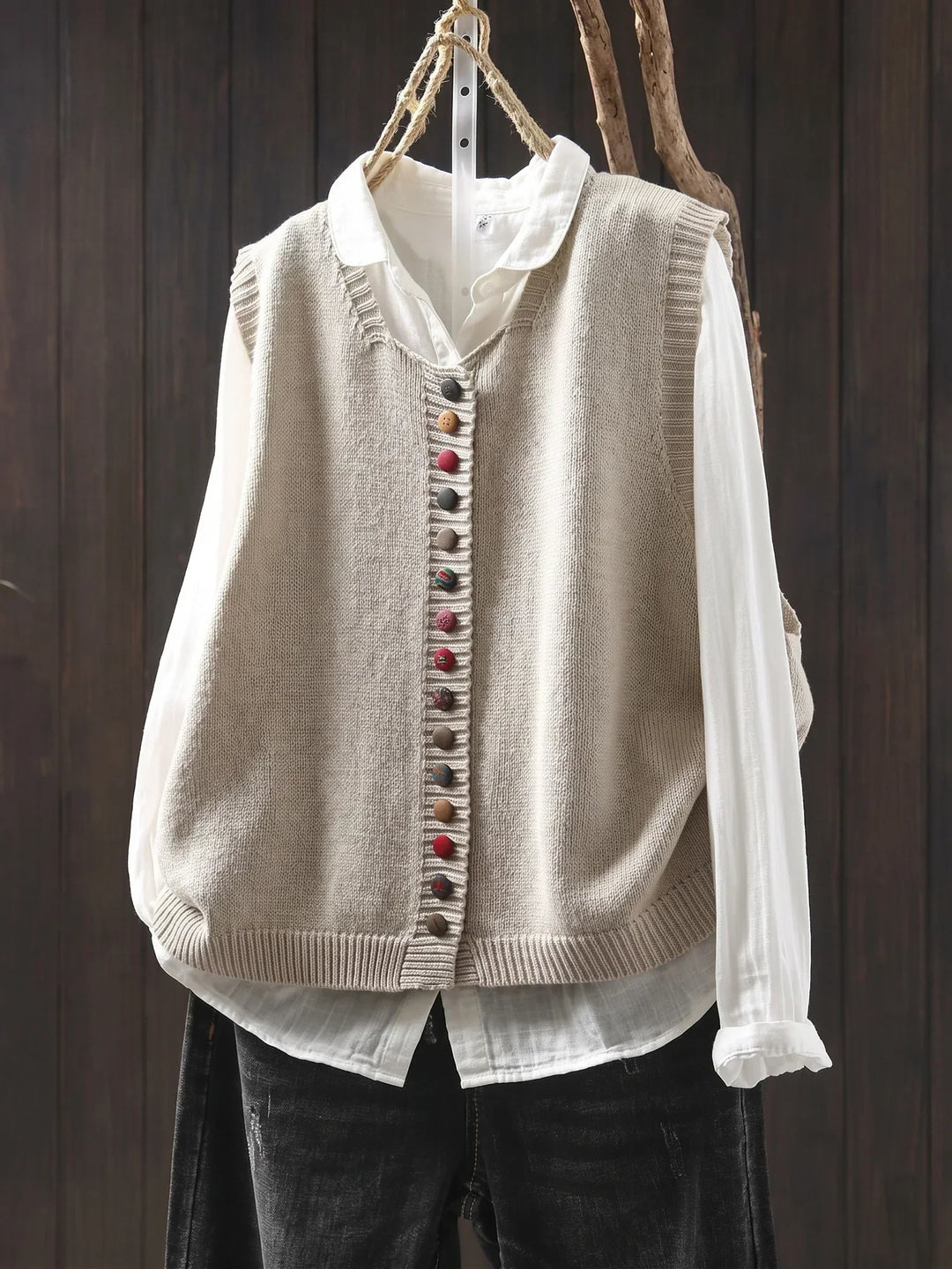 Meleri - Gilet in maglia morbido al tatto