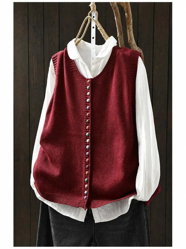 Meleri - Gilet in maglia morbido al tatto