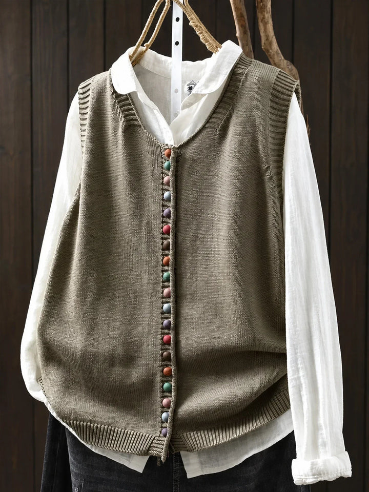 Meleri - Gilet in maglia morbido al tatto