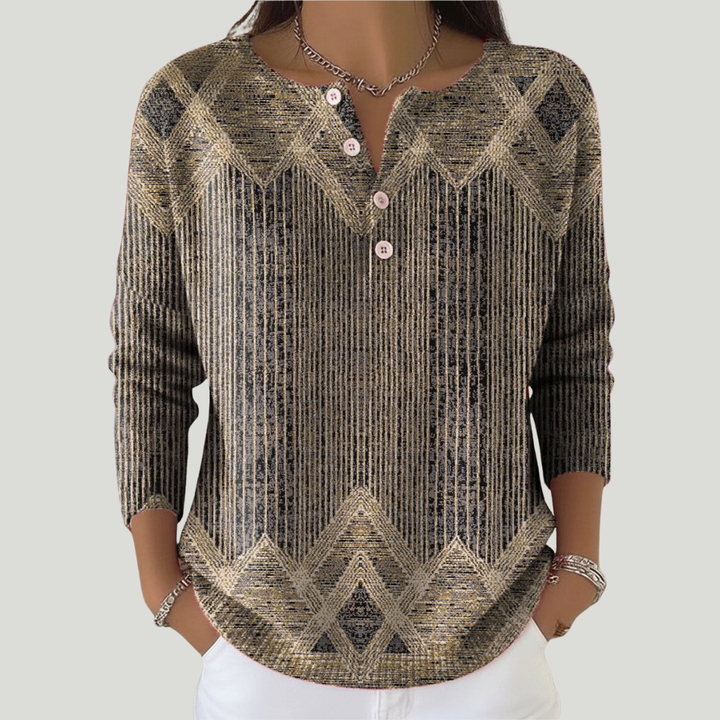 Zayarie - T-shirt a righe a maniche lunghe, morbida al tatto