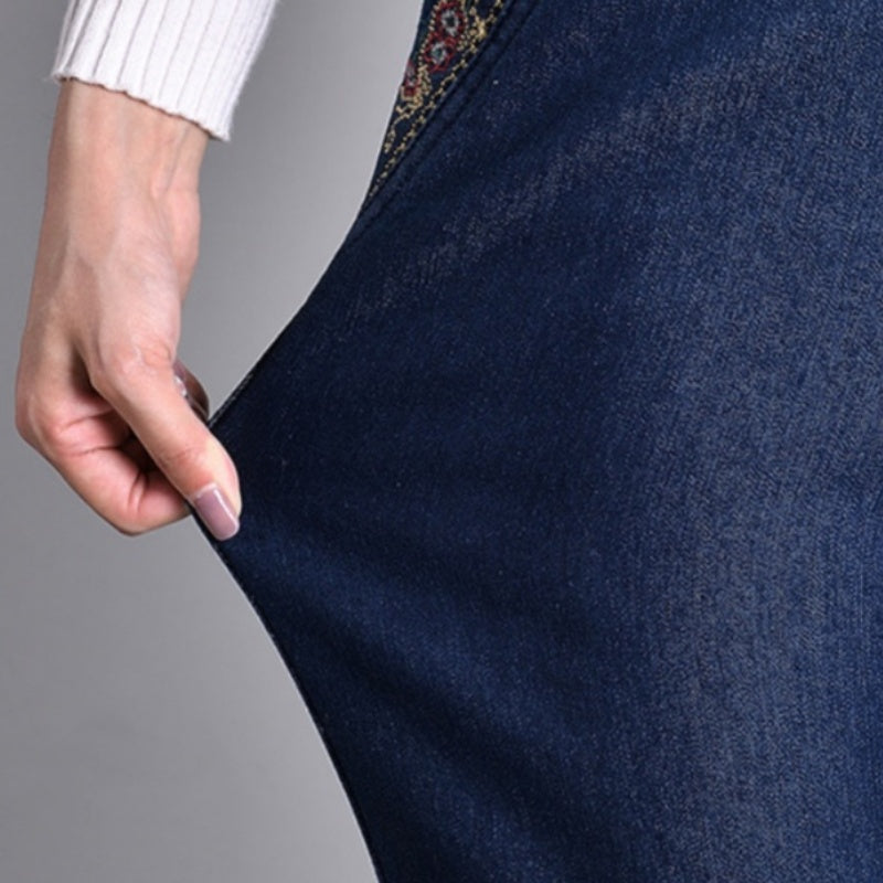 Teliraen - Jeans a gamba dritta, morbidi al tatto