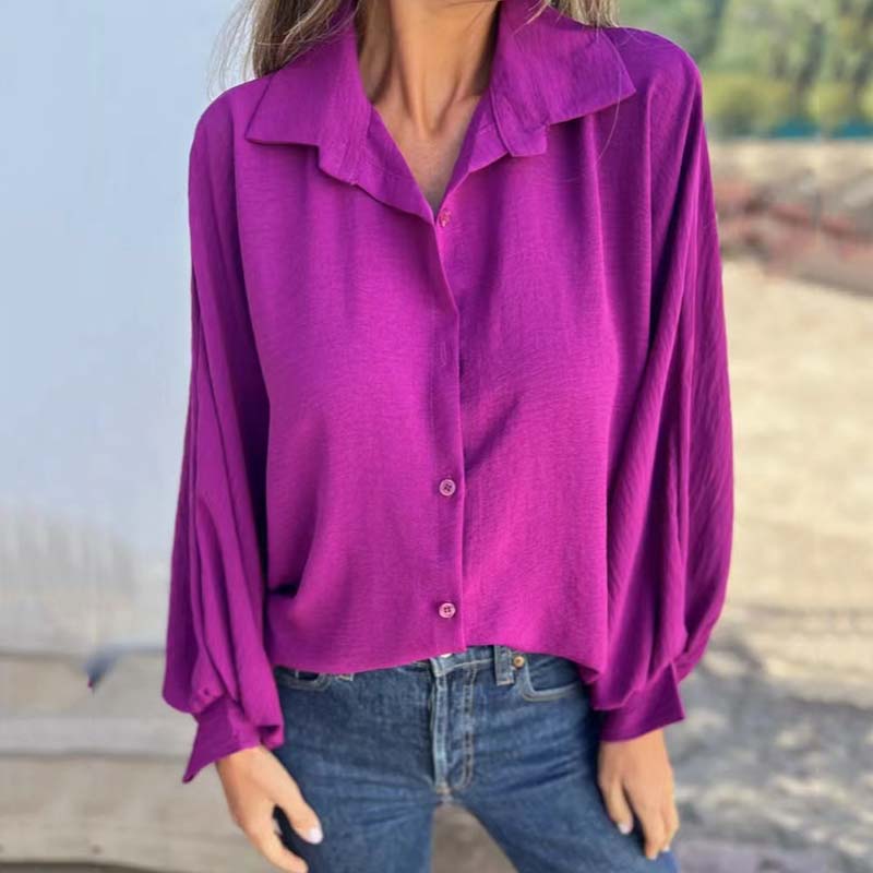 Noreyssa - Camicia con maniche a lanterna e mano morbida