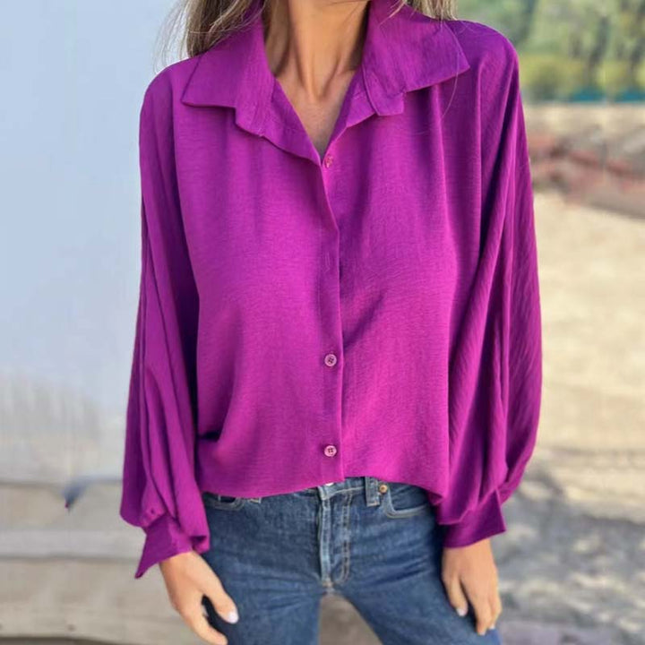 Noreyssa - Camicia con maniche a lanterna e mano morbida