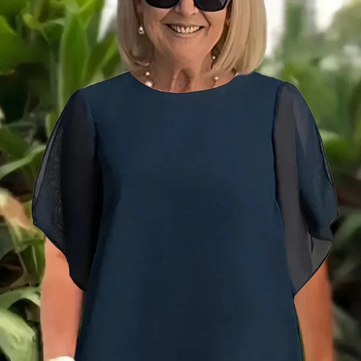 Noretta - Completo con pantaloni palazzo drappeggiati