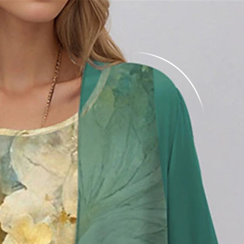 Delavelle - Coordinato elegante con abito midi a strati