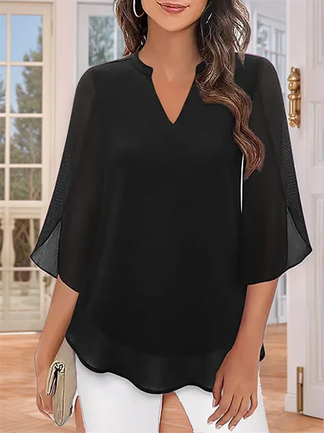Zanyelle - Blusa a strati dalla mano morbida