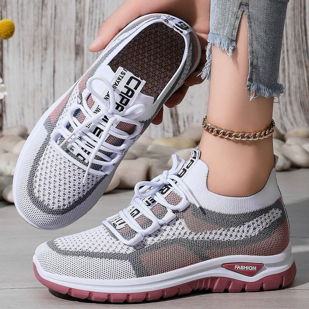 Xarae - Sneakers da running leggere ammortizzate con lacci
