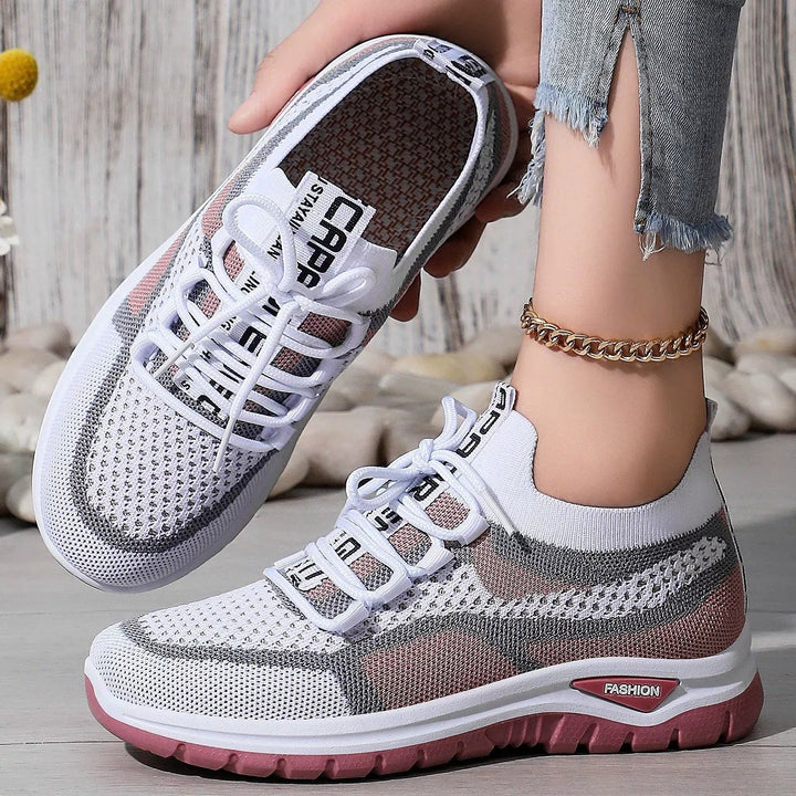 Xarae - Sneakers da running leggere ammortizzate con lacci