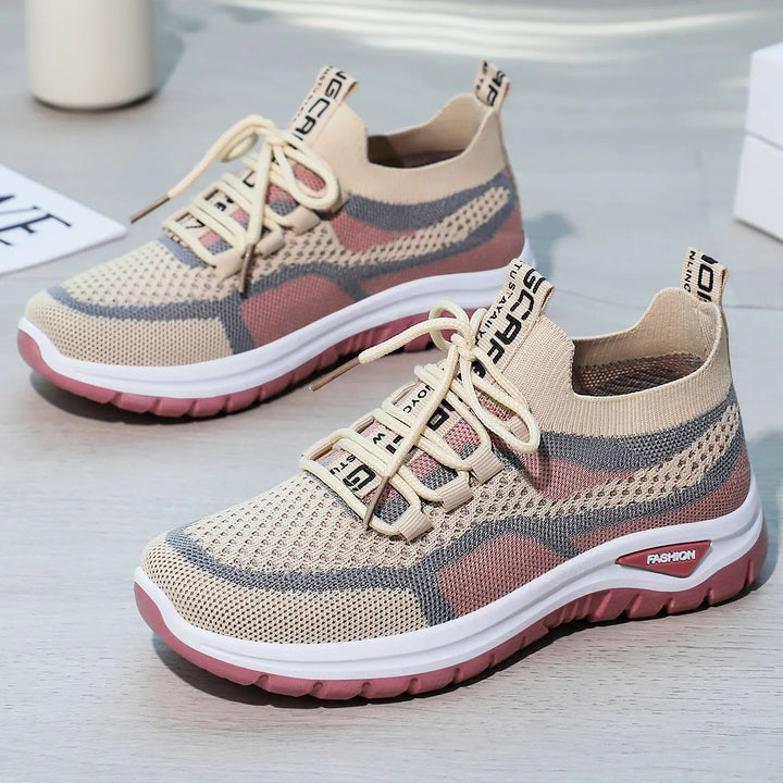 Xarae - Sneakers da running leggere ammortizzate con lacci