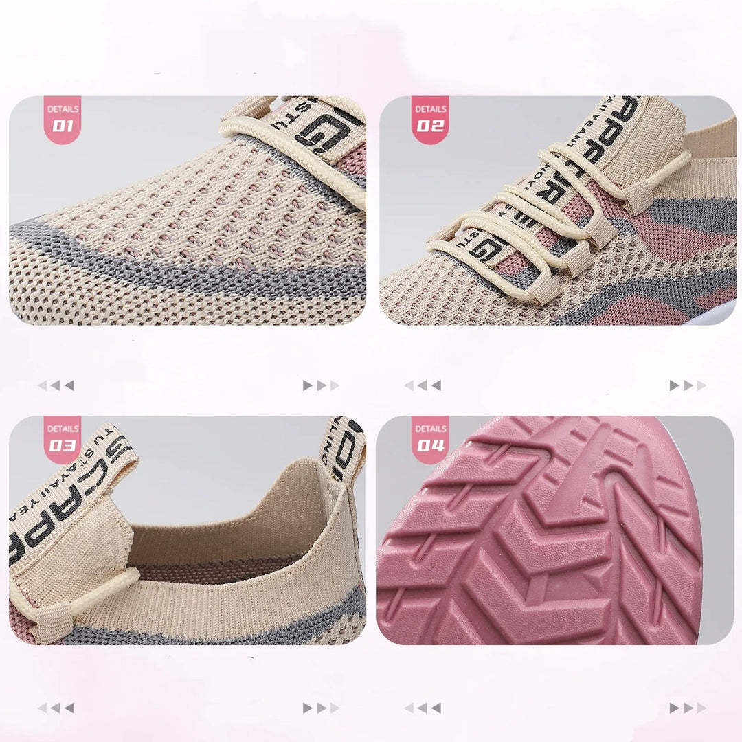 Xarae - Sneakers da running leggere ammortizzate con lacci
