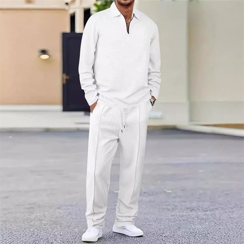 Vexar - Completo loungewear con zip a un quarto in tessuto morbido