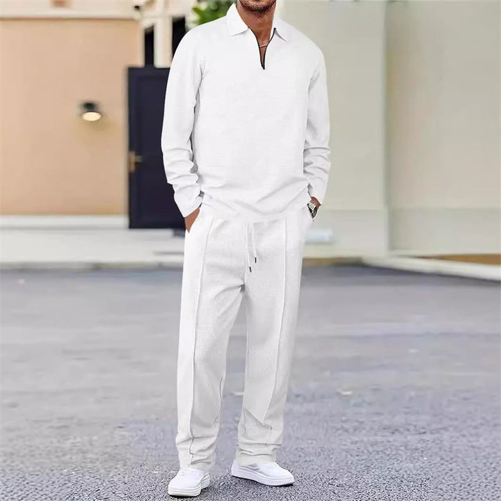 Vexar - Completo loungewear con zip a un quarto in tessuto morbido