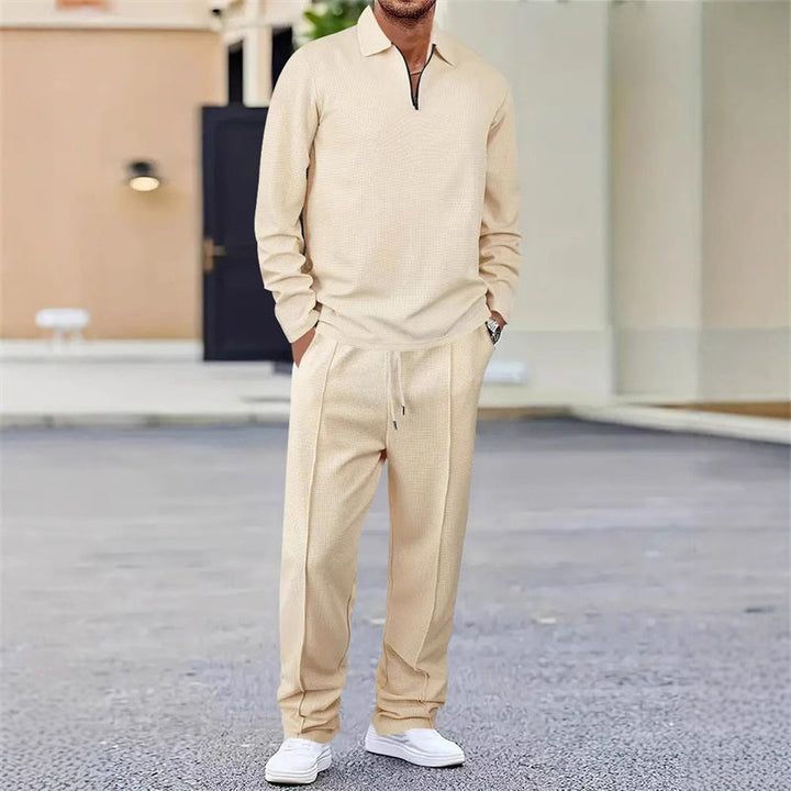 Vexar - Completo loungewear con zip a un quarto in tessuto morbido