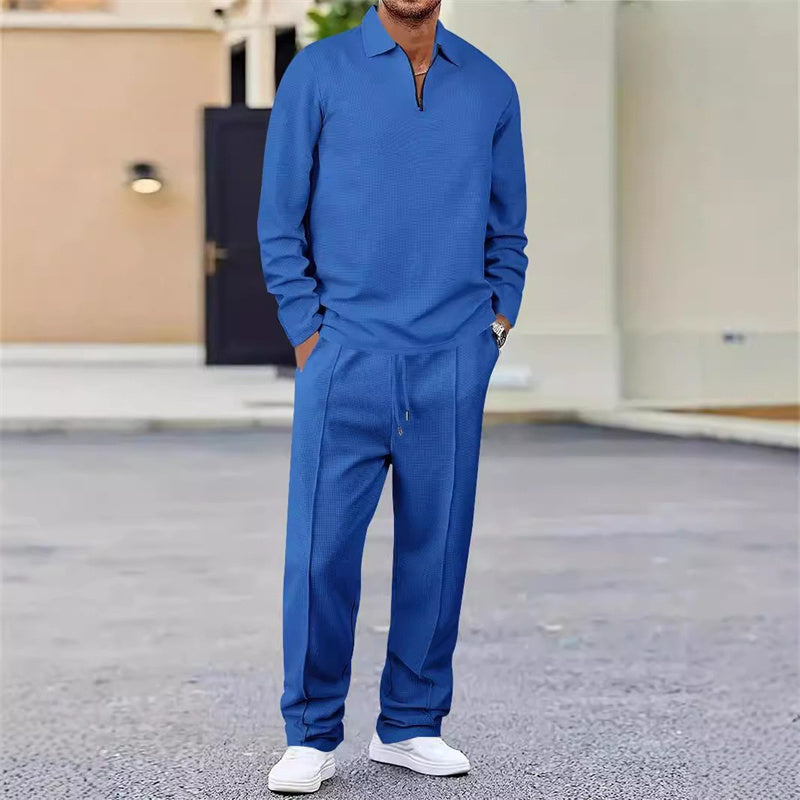 Vexar - Completo loungewear con zip a un quarto in tessuto morbido