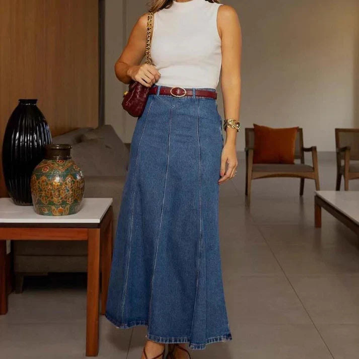 Tiaressa - Gonna maxi in denim