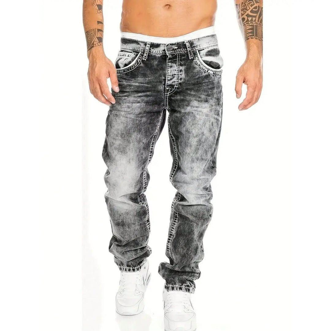 Dario - Jeans a gamba dritta con lavaggio vintage