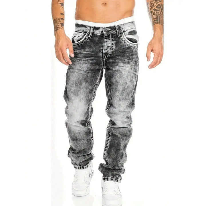 Dario - Jeans a gamba dritta con lavaggio vintage