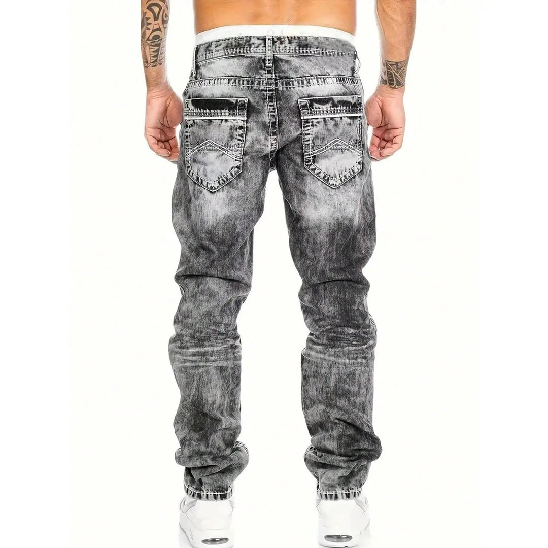 Dario - Jeans a gamba dritta con lavaggio vintage