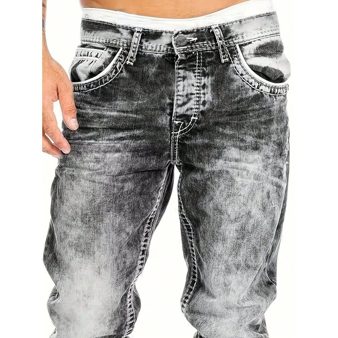 Dario - Jeans a gamba dritta con lavaggio vintage