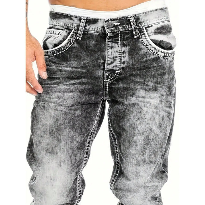Dario - Jeans a gamba dritta con lavaggio vintage
