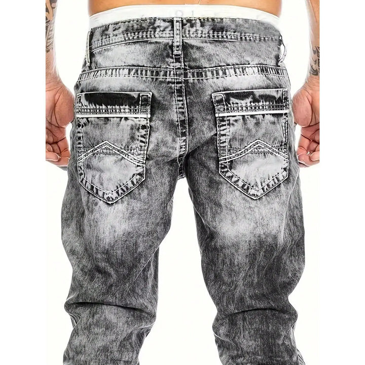 Dario - Jeans a gamba dritta con lavaggio vintage