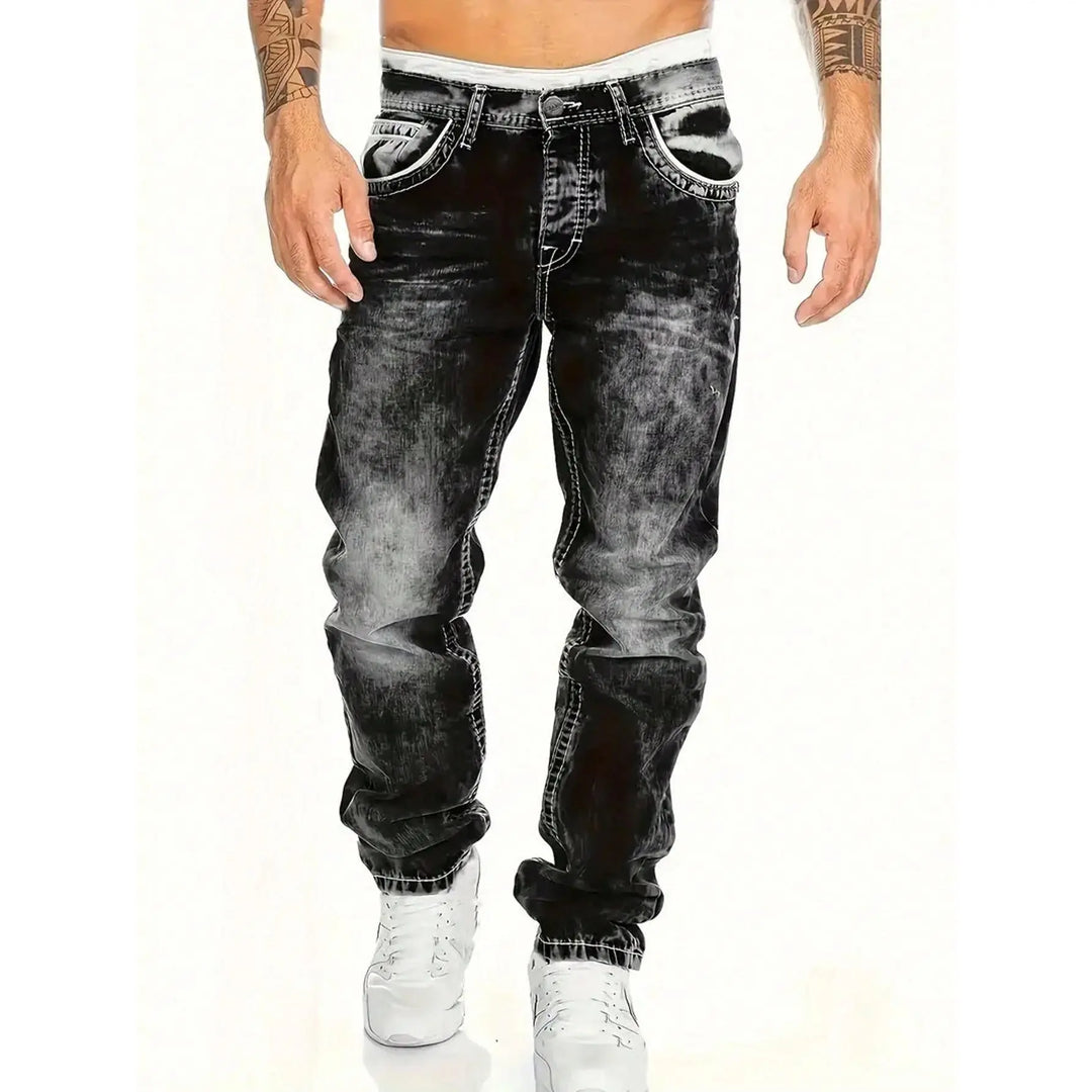 Dario - Jeans a gamba dritta con lavaggio vintage