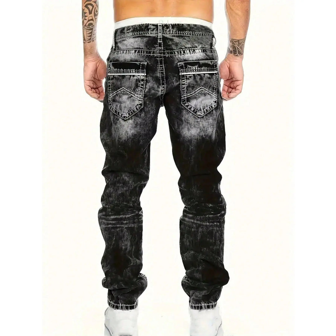 Dario - Jeans a gamba dritta con lavaggio vintage