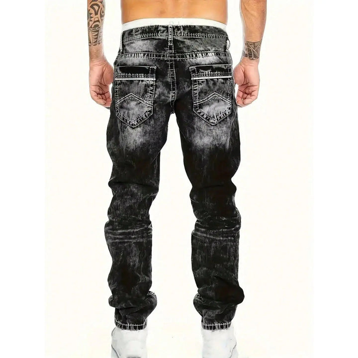 Dario - Jeans a gamba dritta con lavaggio vintage