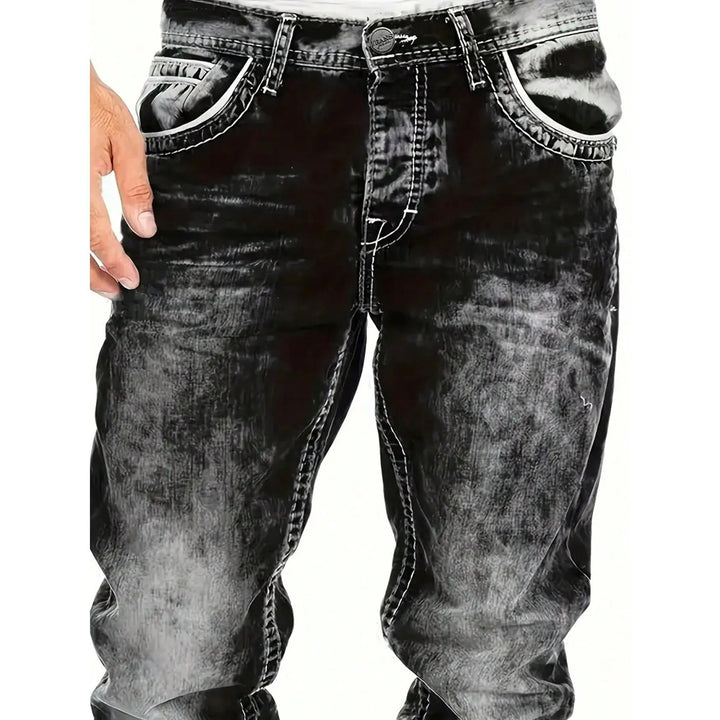 Dario - Jeans a gamba dritta con lavaggio vintage