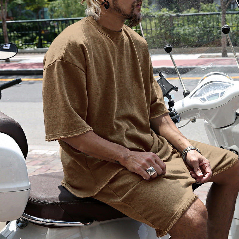 Eamon - Coordinato oversize con T-shirt e shorts