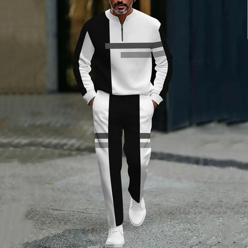 Ganor - Tuta sportiva con zip, vestibilità moderna