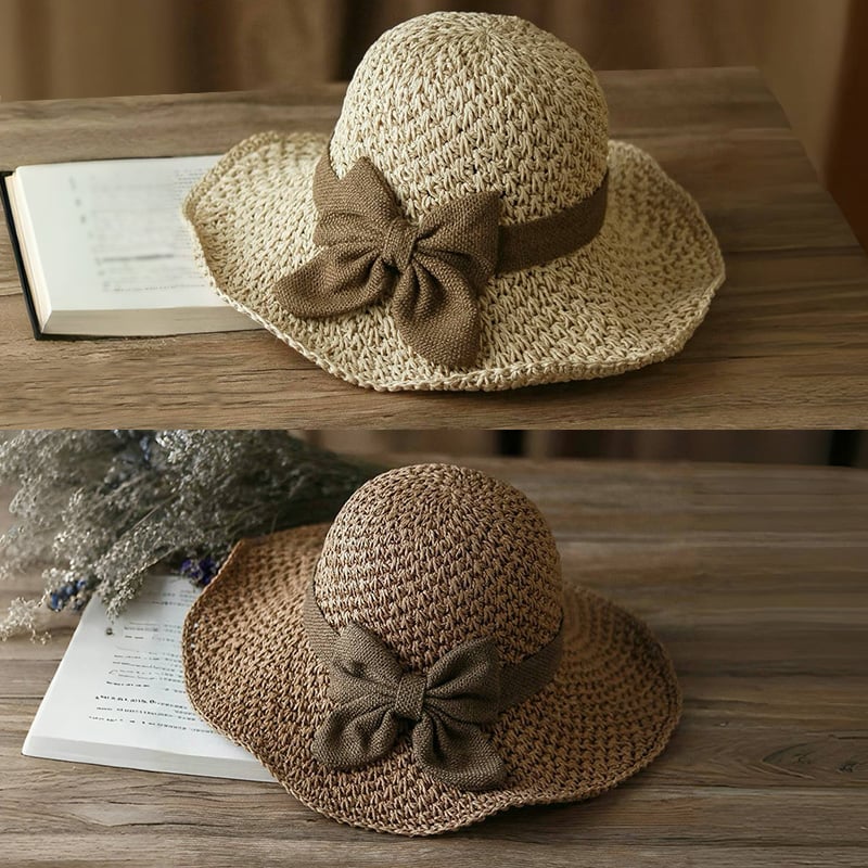Coralie - Cappello a tesa larga artigianale con fiocco