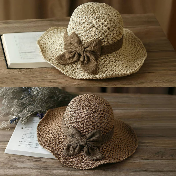 Coralie - Cappello a tesa larga artigianale con fiocco
