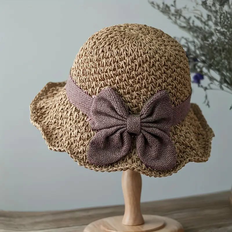 Coralie - Cappello a tesa larga artigianale con fiocco