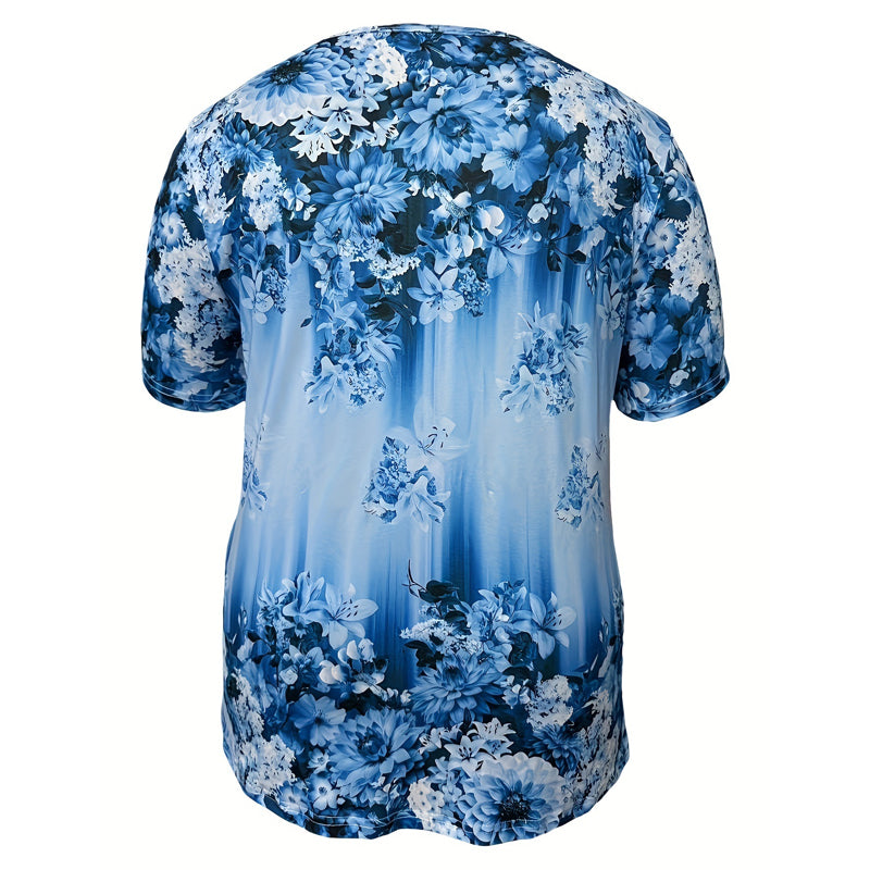 Briala - Blusa floreale con scollo a V