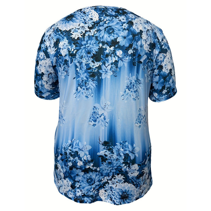 Briala - Blusa floreale con scollo a V
