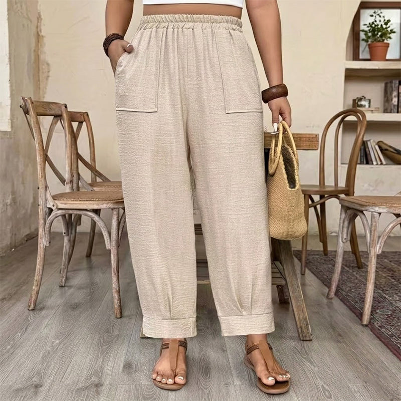 Perdita - Pantaloni a gamba larga morbidi al tatto