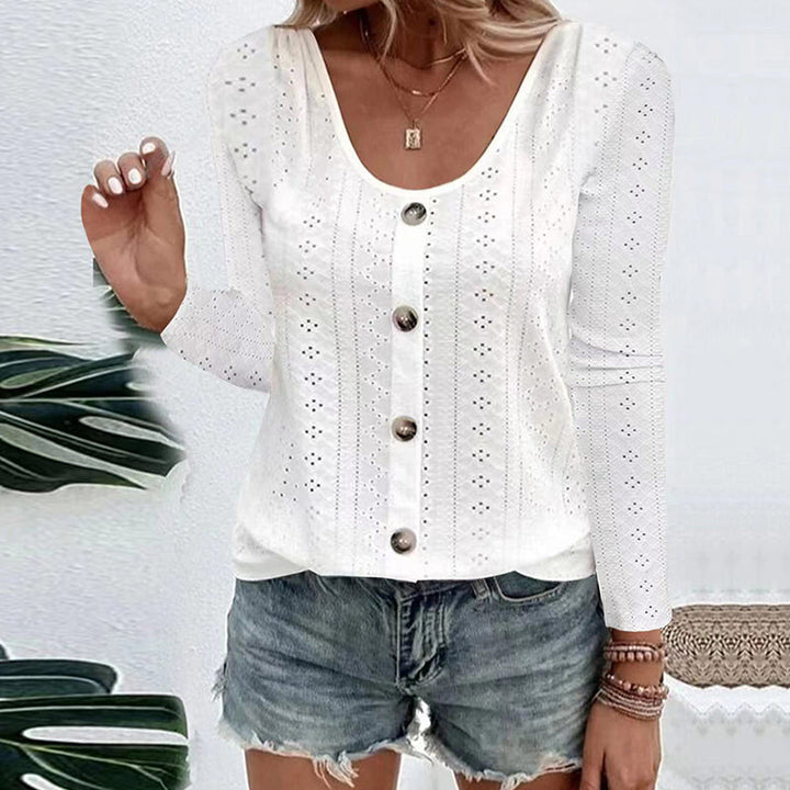 Aelwen - Blusa girocollo dal tocco morbido