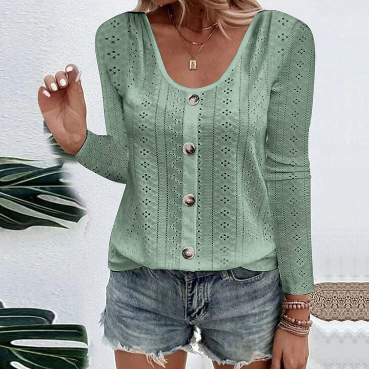 Aelwen - Blusa girocollo dal tocco morbido