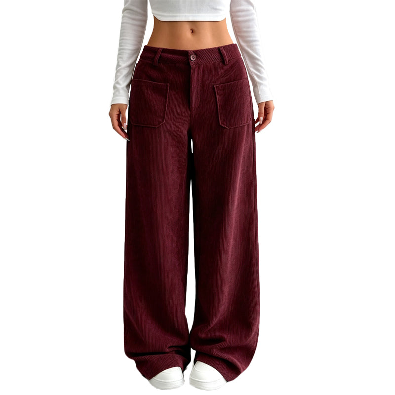 Irma - Pantaloni a gamba larga effetto soft touch