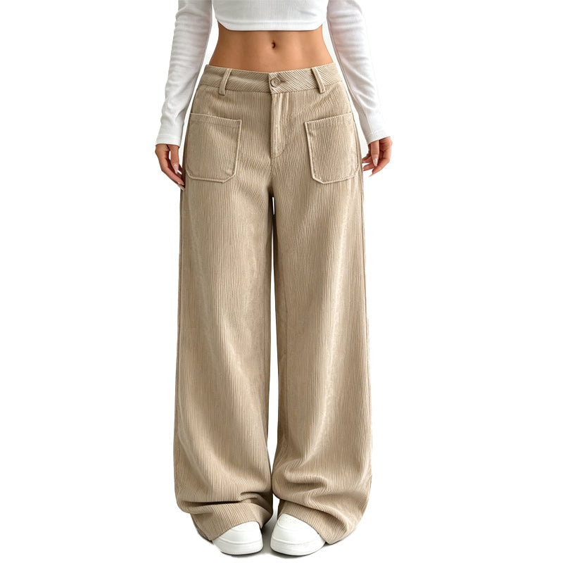 Irma - Pantaloni a gamba larga effetto soft touch