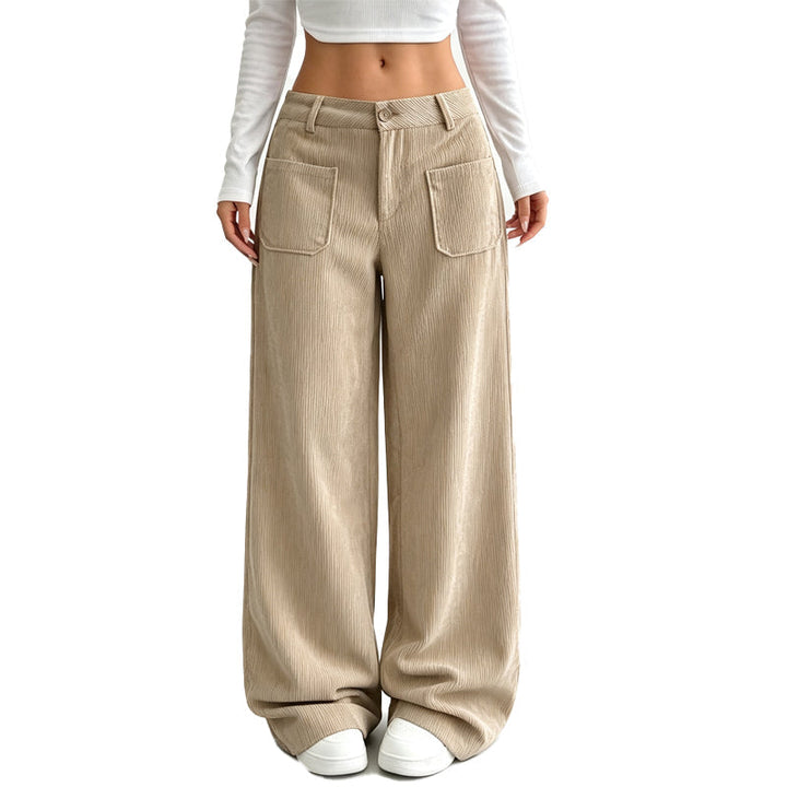 Irma - Pantaloni a gamba larga effetto soft touch