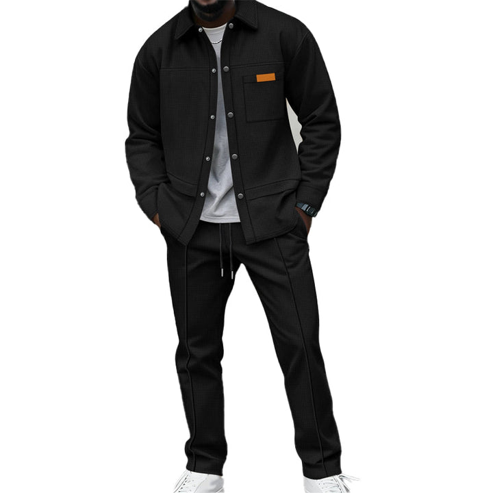 Kaelen - Coordinato loungewear a due pezzi con lavorazione a nido d'ape