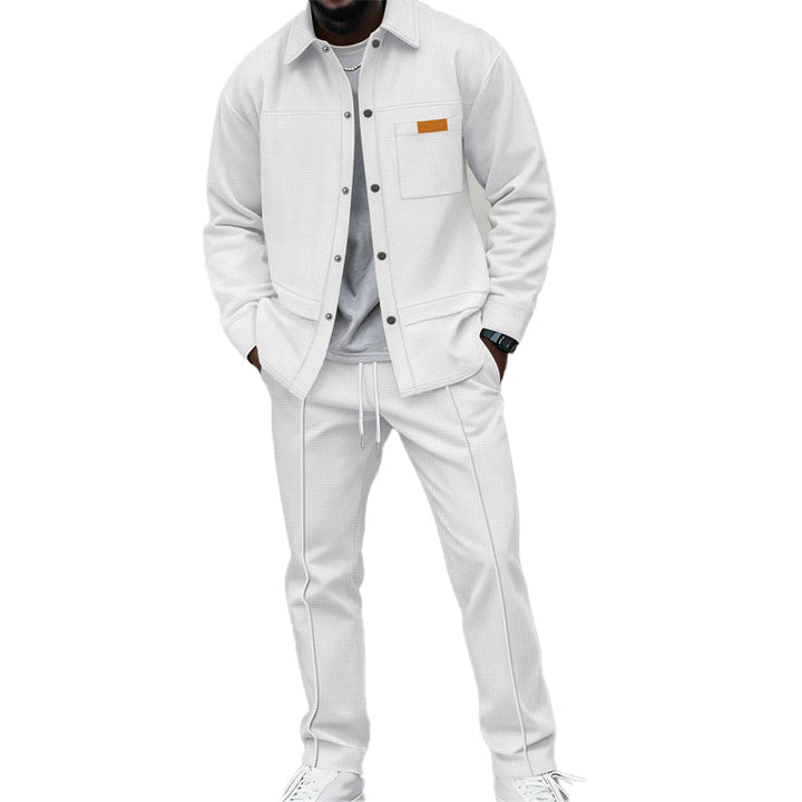 Kaelen - Coordinato loungewear a due pezzi con lavorazione a nido d'ape