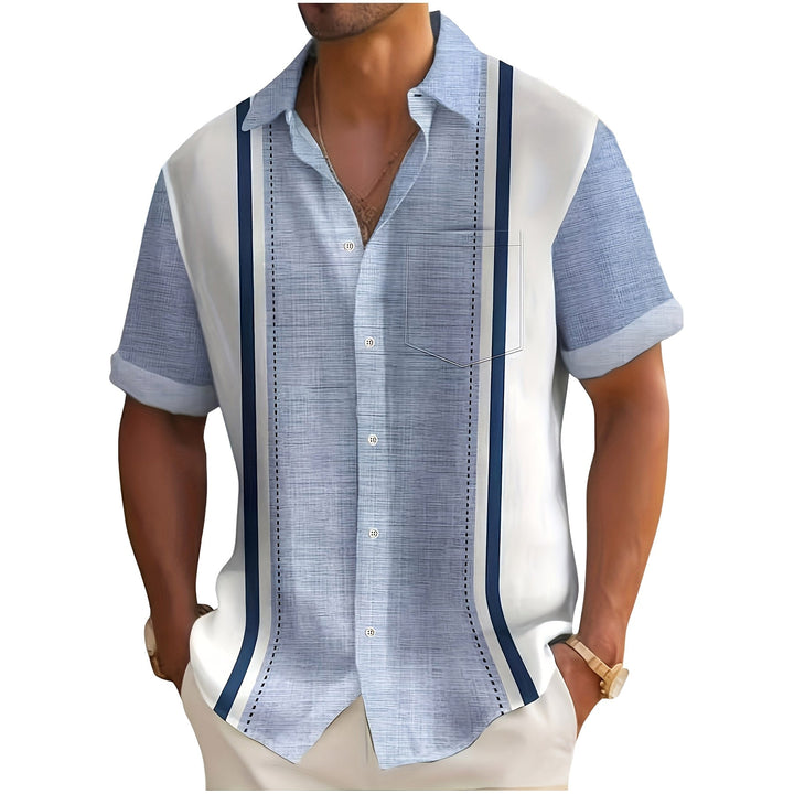 Chetford - Camicia a collo cubano testurizzata